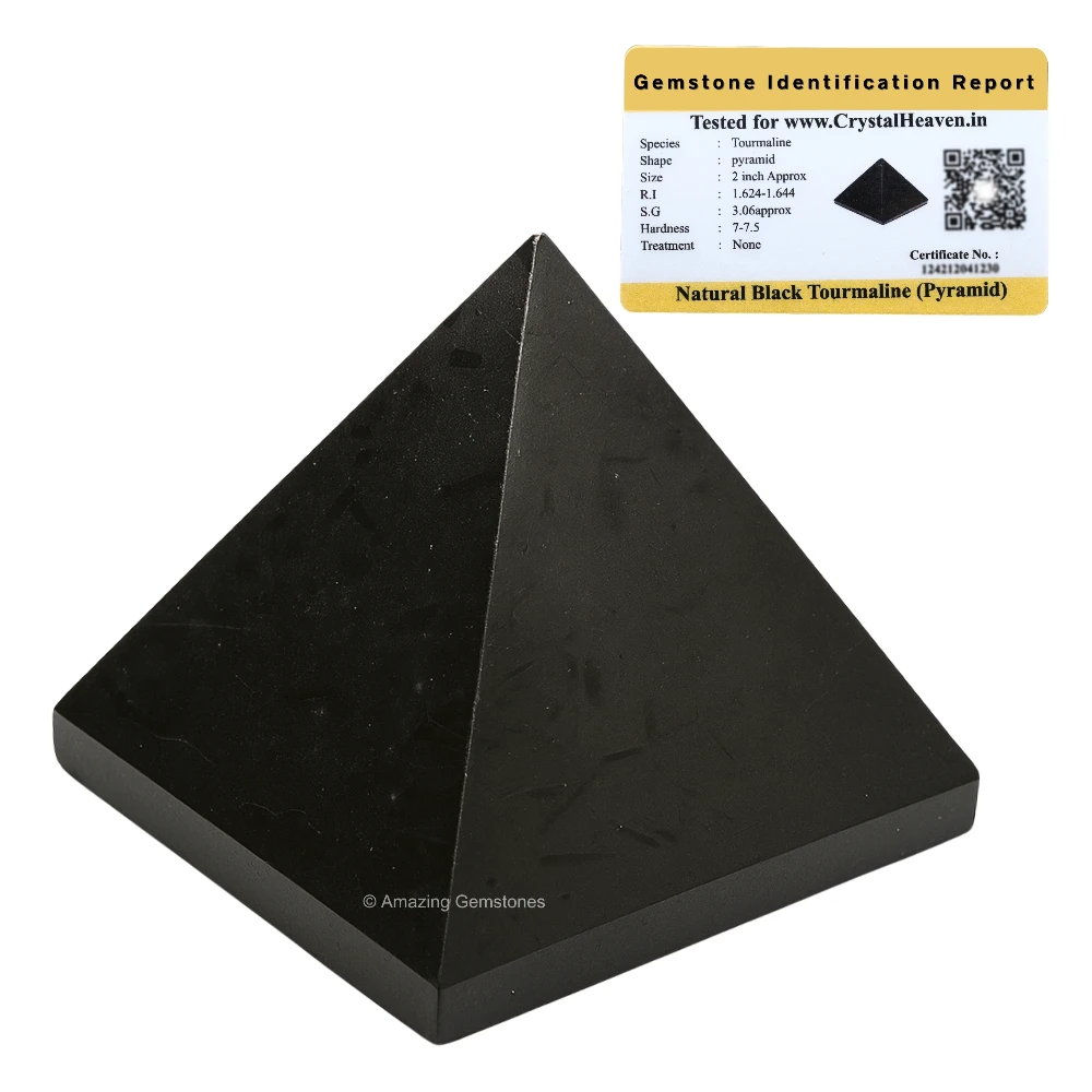 Black Tourmaline Pyramid (2 Inch)