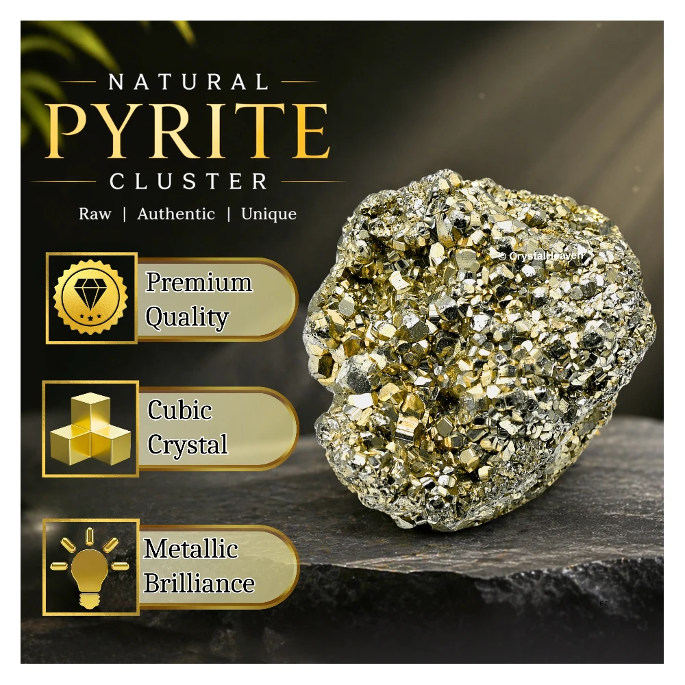 Large Pyrite Cluster – Natural Raw Crystal for Wealth & Feng Shui Decor (2 - 3 kg)