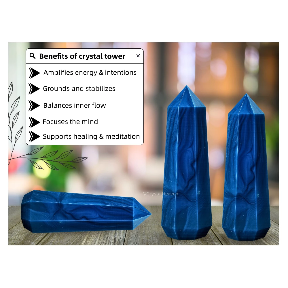 Blue Agate Tower (2" to 3" inch)
