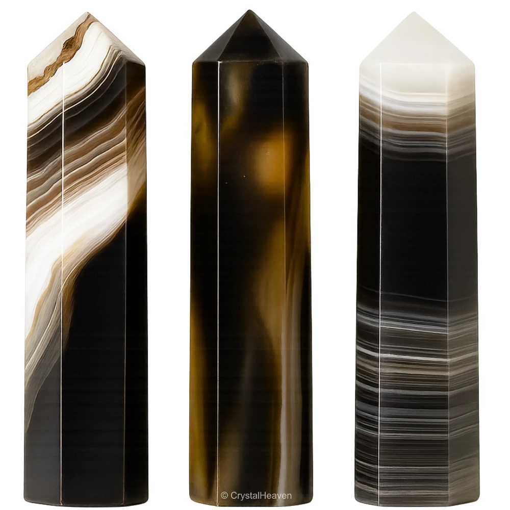 Black Onyx Pencil Points (Set of 50)