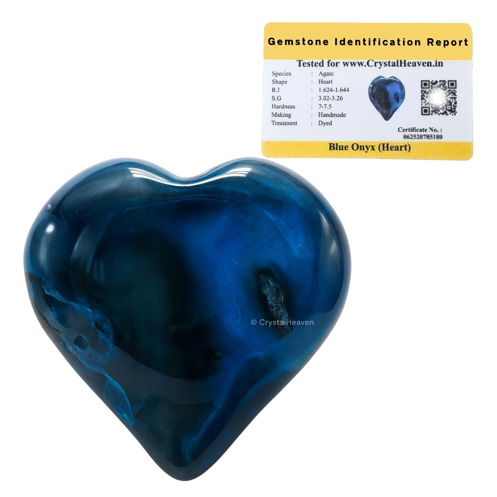 Blue Onyx Agate Heart