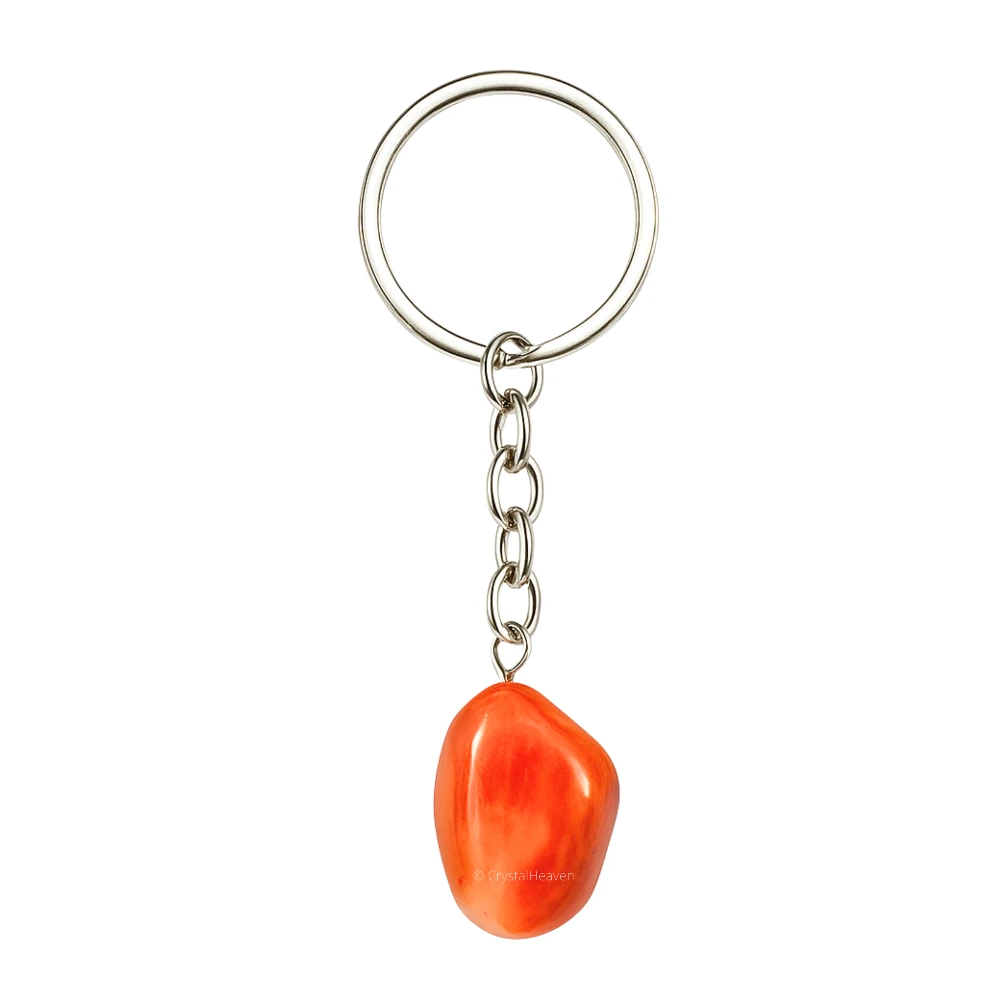 Carnelian Crystal Keychain (Tumbled)