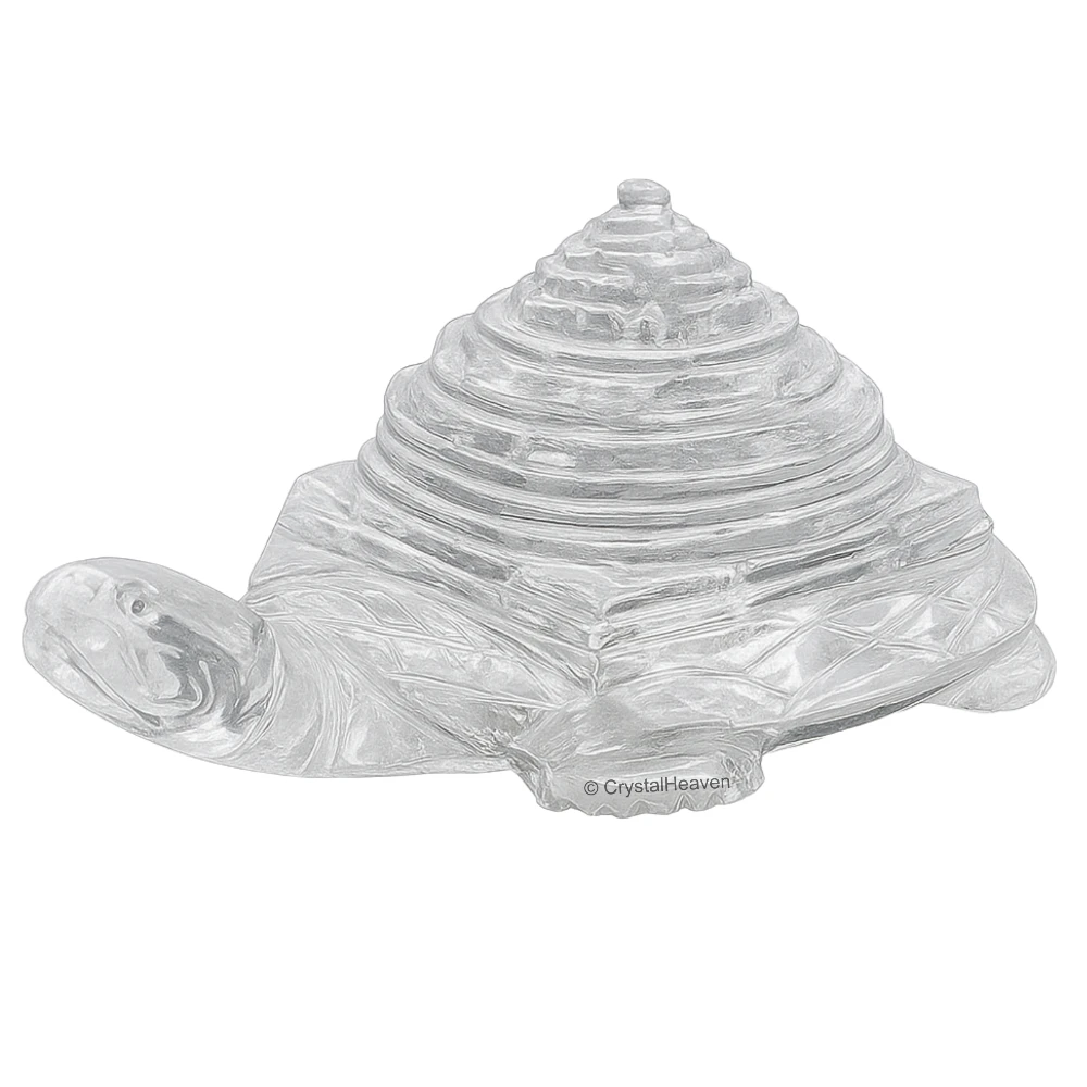 Sphatik Shree Yantra with Tortoise (30-50 Gram)