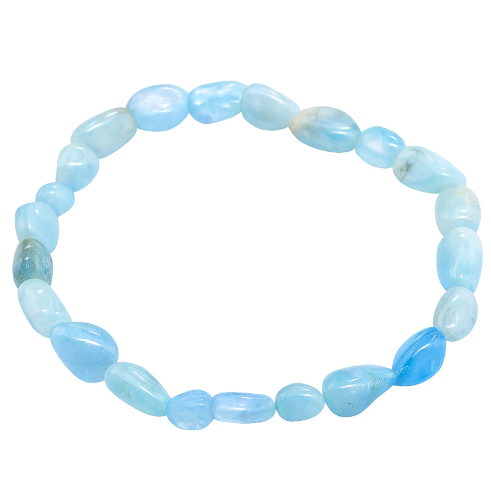 Aquamarine Tumbled Bracelet (Elastic)