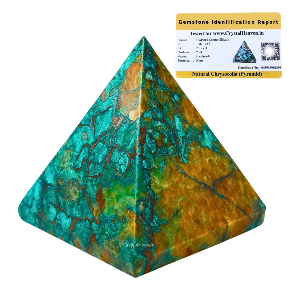 Chrysocolla Pyramid (1 Inch)
