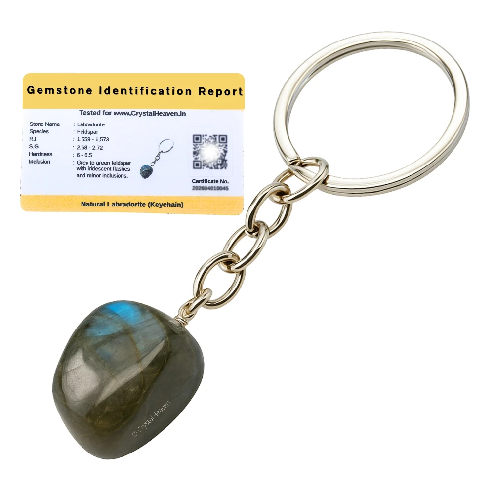Labradorite Crystal Keychain (Tumbled)