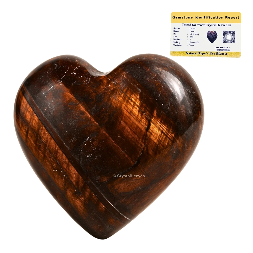 Red Tiger Eye Heart