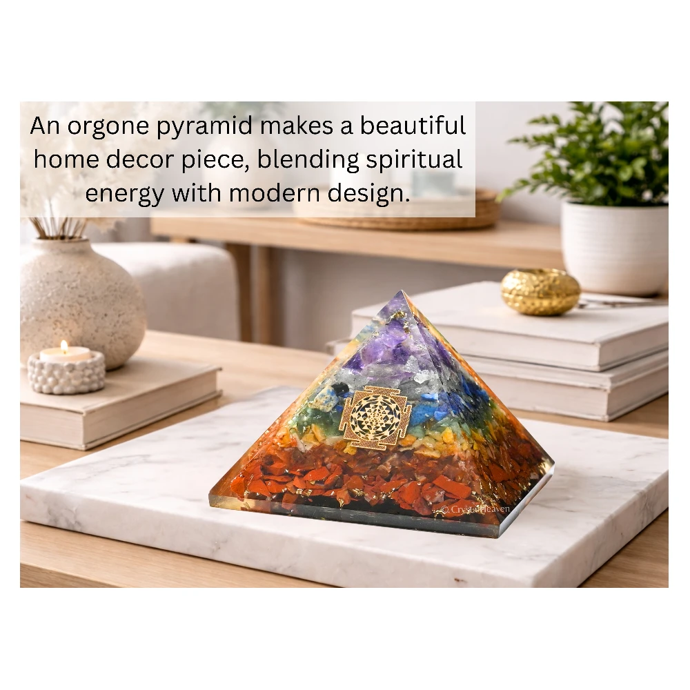 7 Chakra Orgone Pyramid (Small Shriyantra)