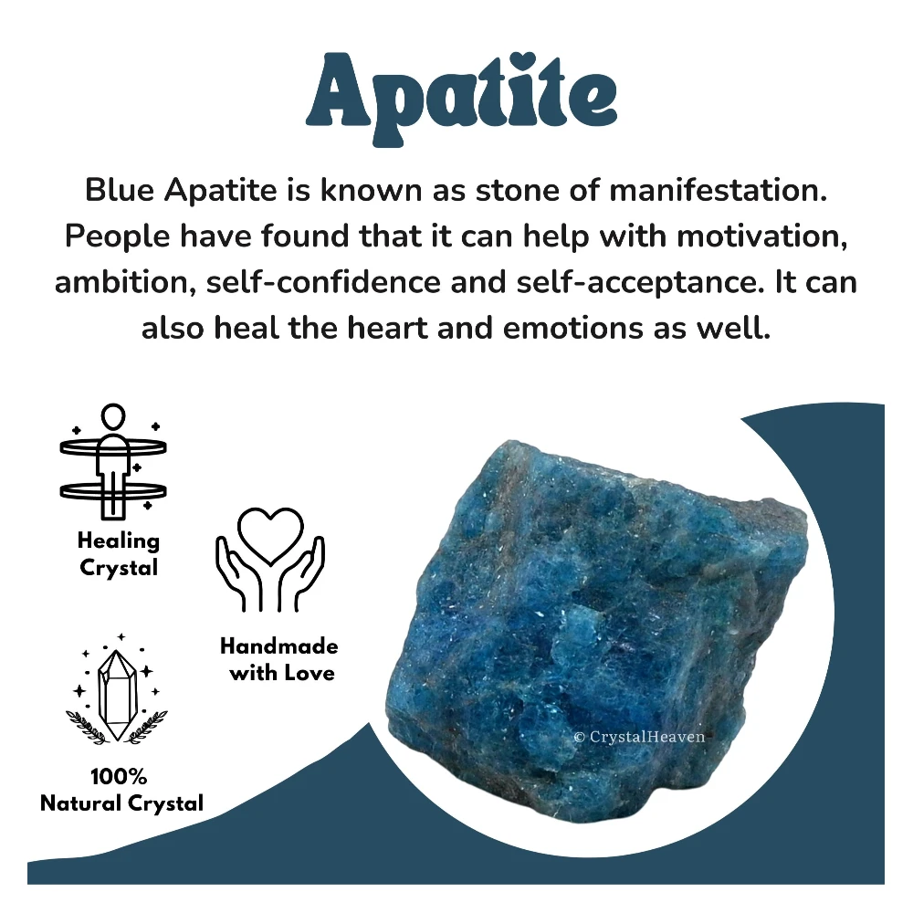 Raw Apatite Crystals (2 Pieces)