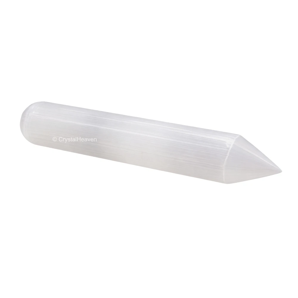 Large Selenite Wand (Faceted)