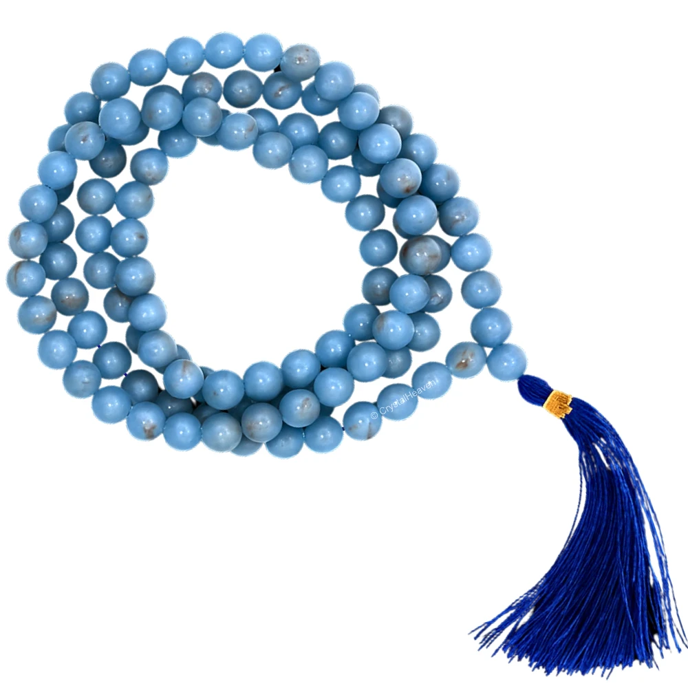 Angelite Japa Mala (Without Knot)