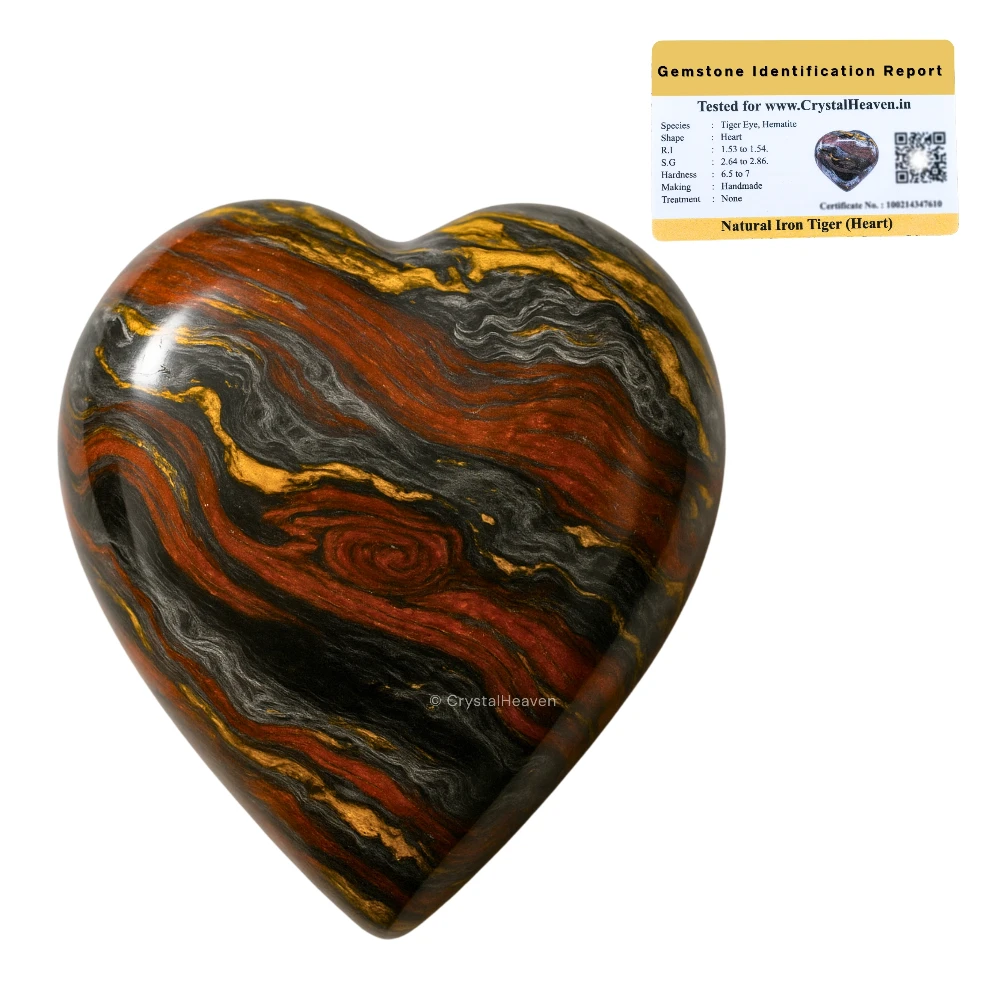 Iron Tiger Eye Heart