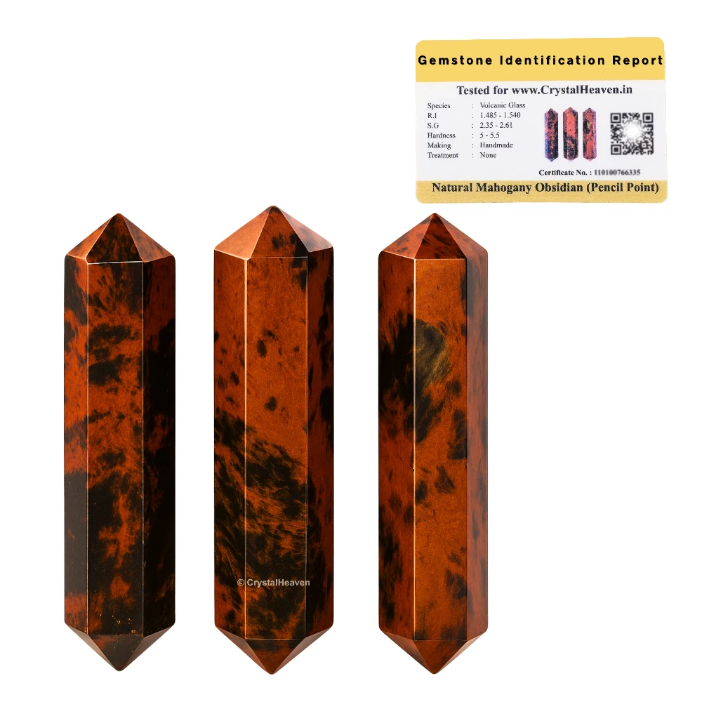Mahogany Obsidian Pencil Points (Double Terminated) (Set of 3)