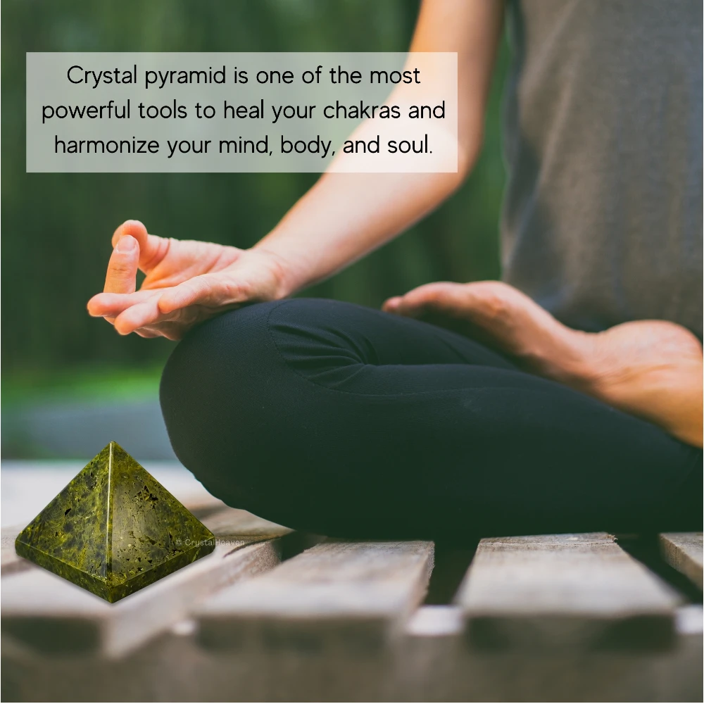 Green Tourmaline in Matrix Pyramid (2 Inch)