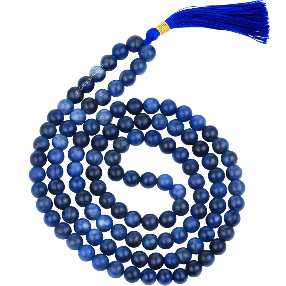 Sodalite Japa Mala (Without Knot)