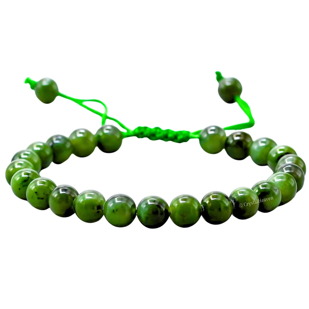 Nephrite Green Jade Bracelet (Adjustable)