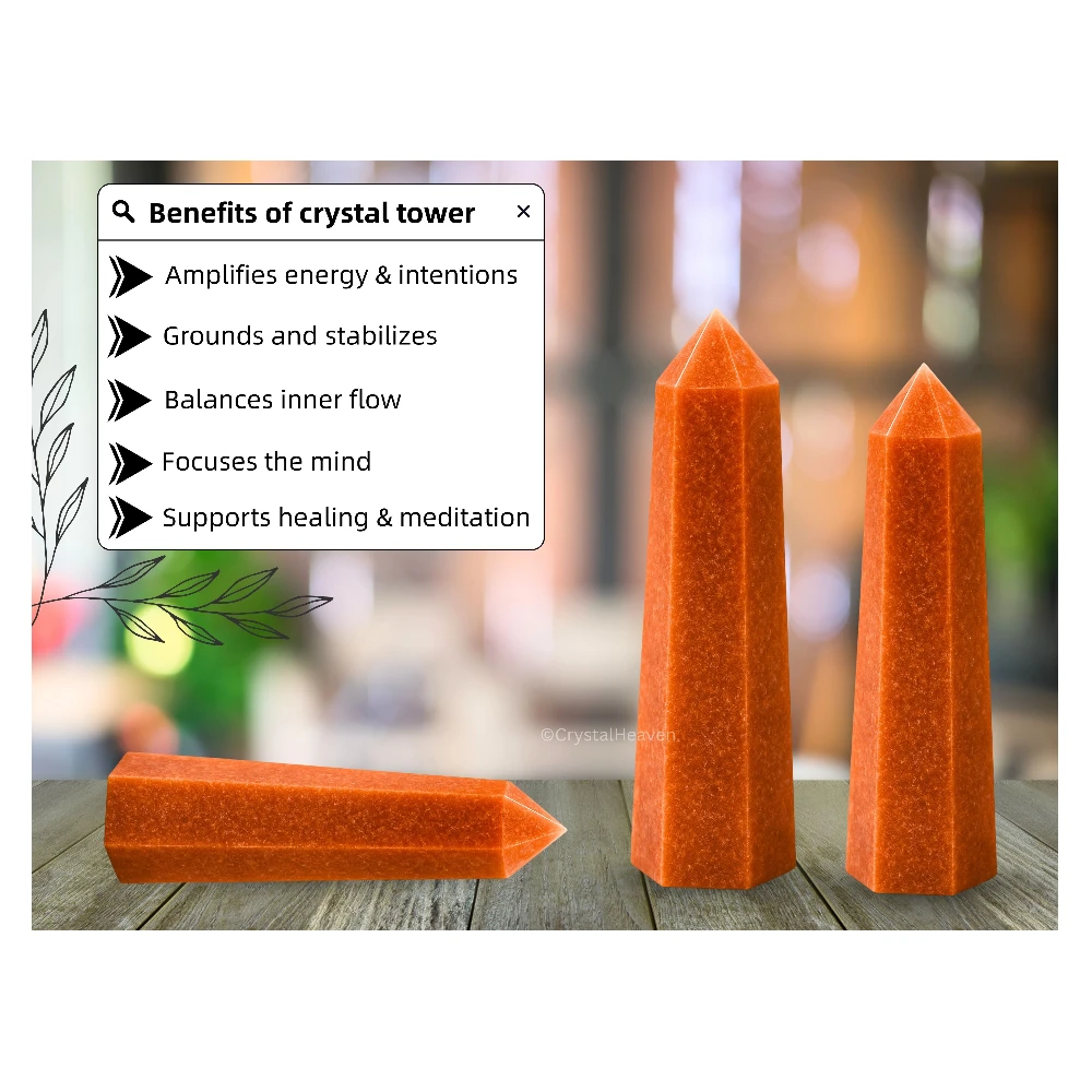 Carrot Jasper Crystal Tower (3" to 4" inch)