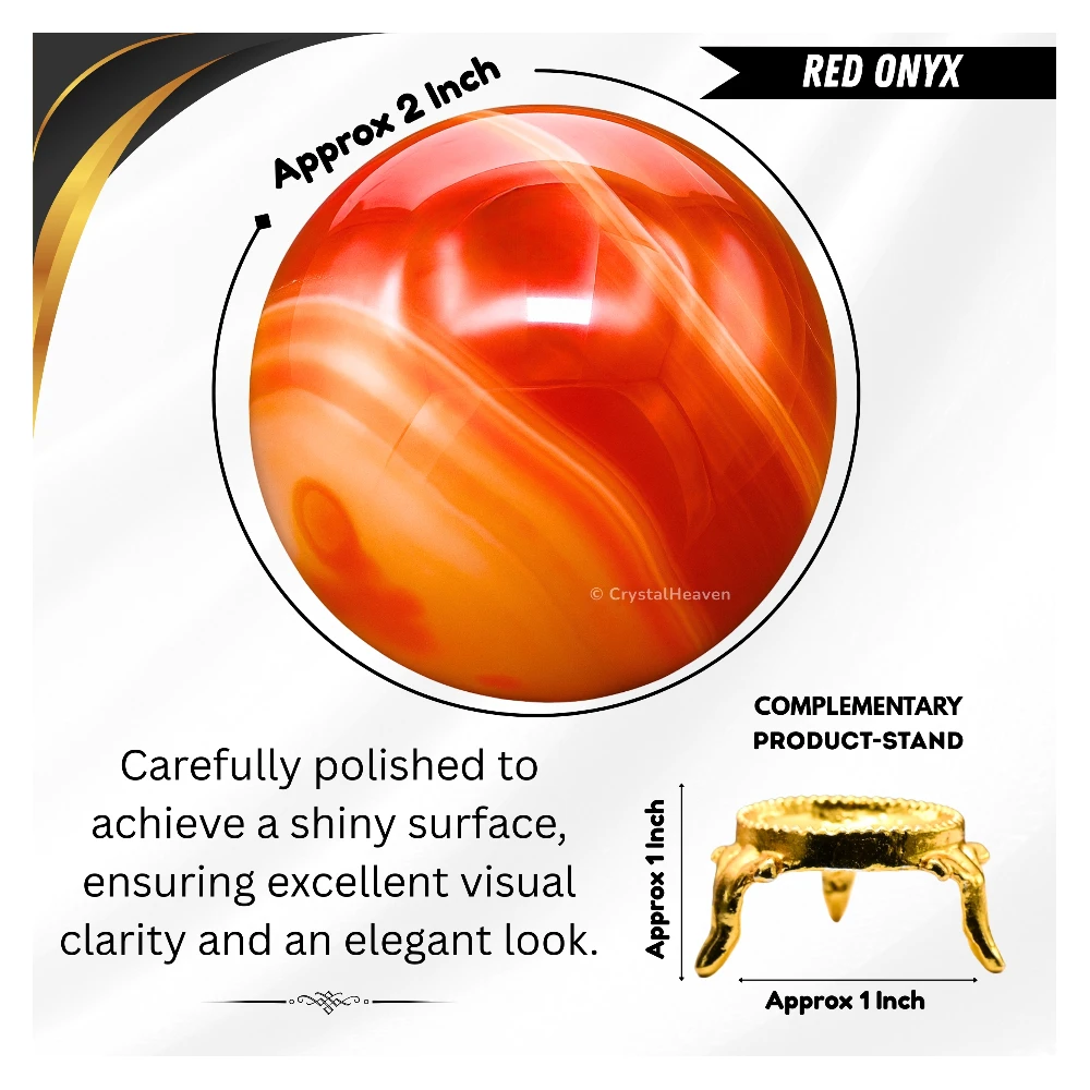 Red Onyx Sphere (2 Inch)