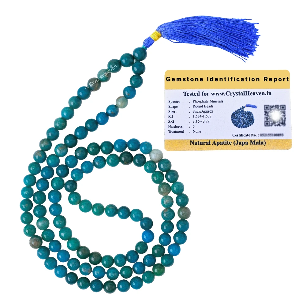 Apatite Japa Mala (Without Knot)
