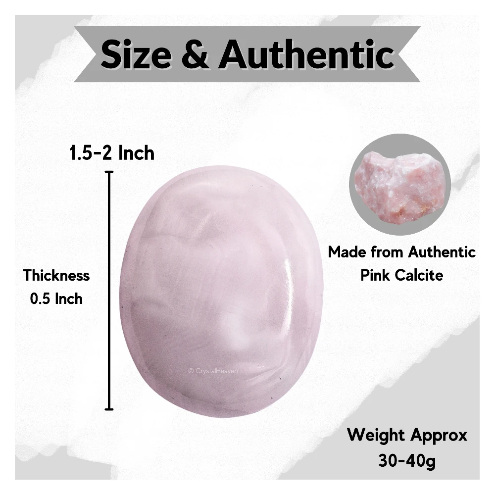 Pink Calcite Palm Stone