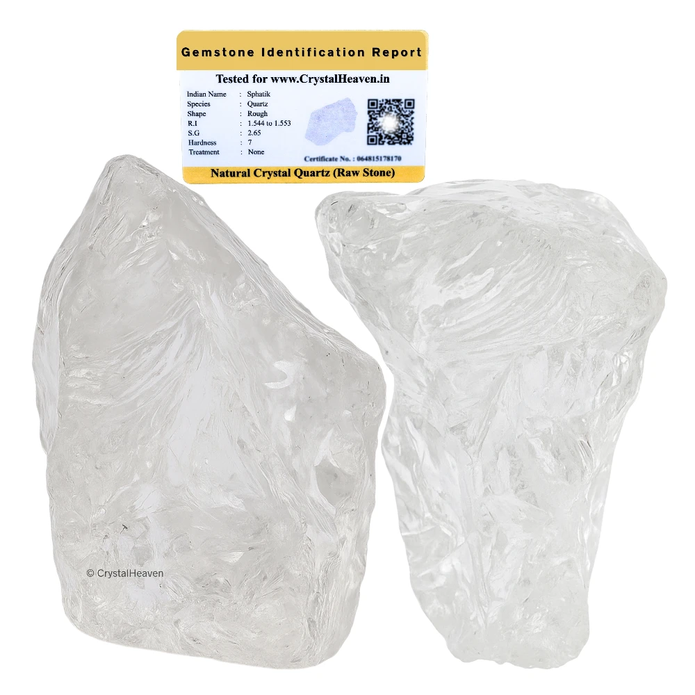 Raw Clear Quartz Crystals(Premium Grade) (2 pieces)