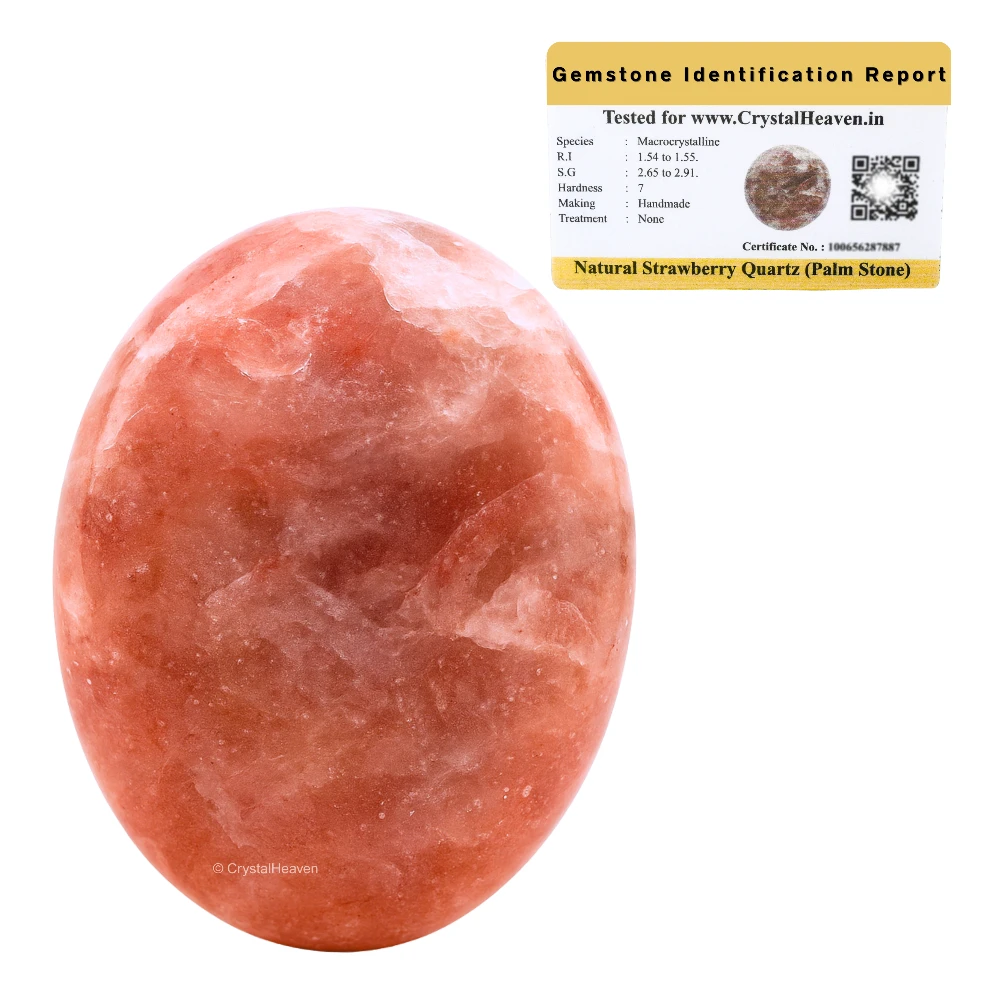 Strawberry Quartz Palm Stone