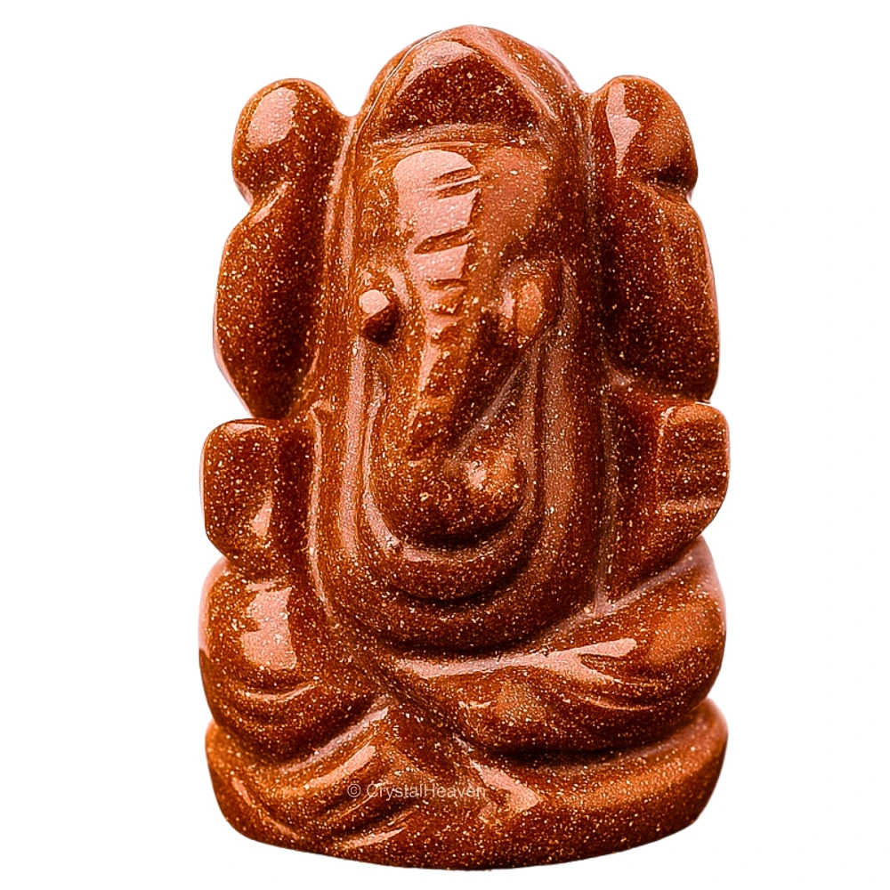 Red Goldstone Crystal Ganesh Ganpati