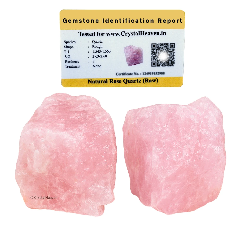 Raw Rose Quartz Crystals (5 Pieces)
