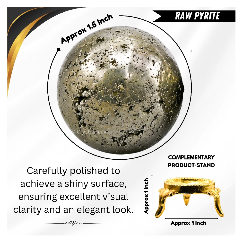 Raw Pyrite Sphere (1.5 Inch)