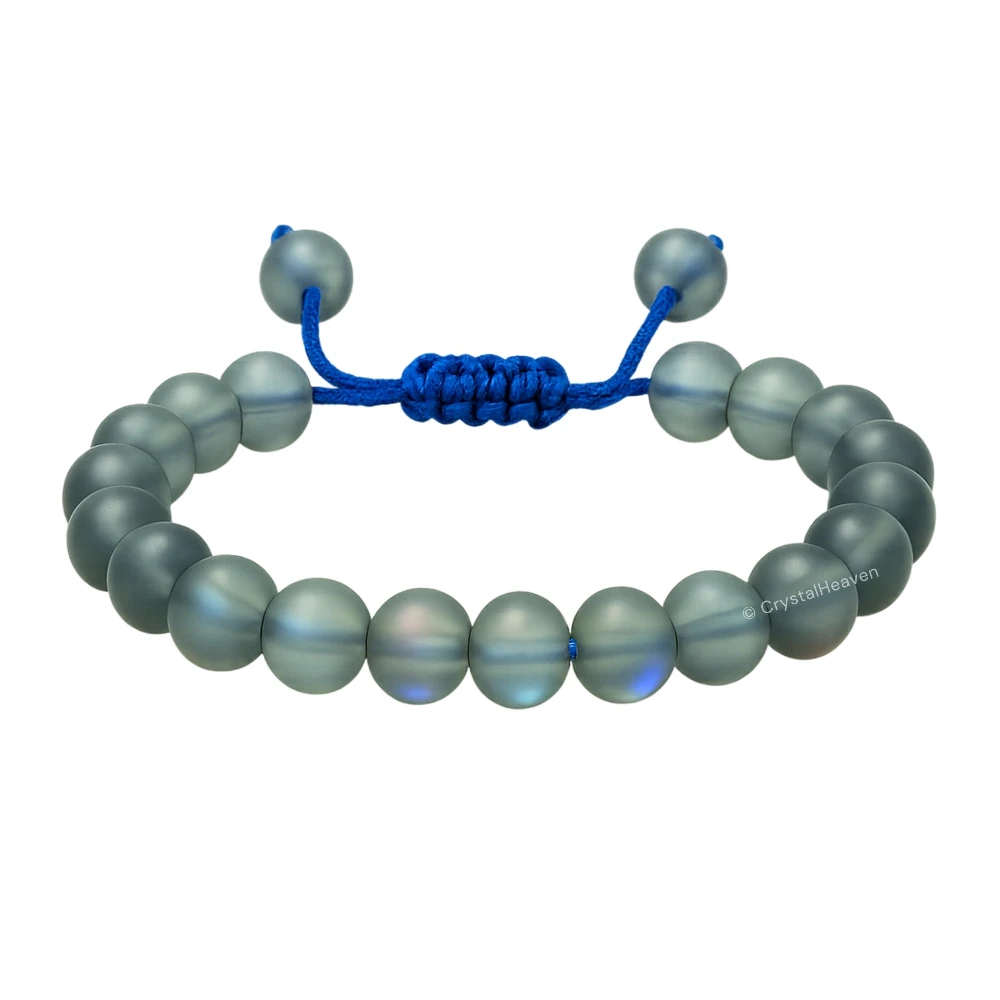 Grey Mermaid Glass Bracelet (Adjustable)