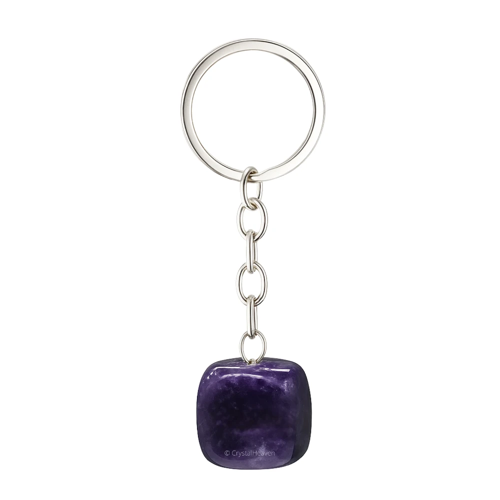 Lepidolite Crystal Keychain (Tumbled)