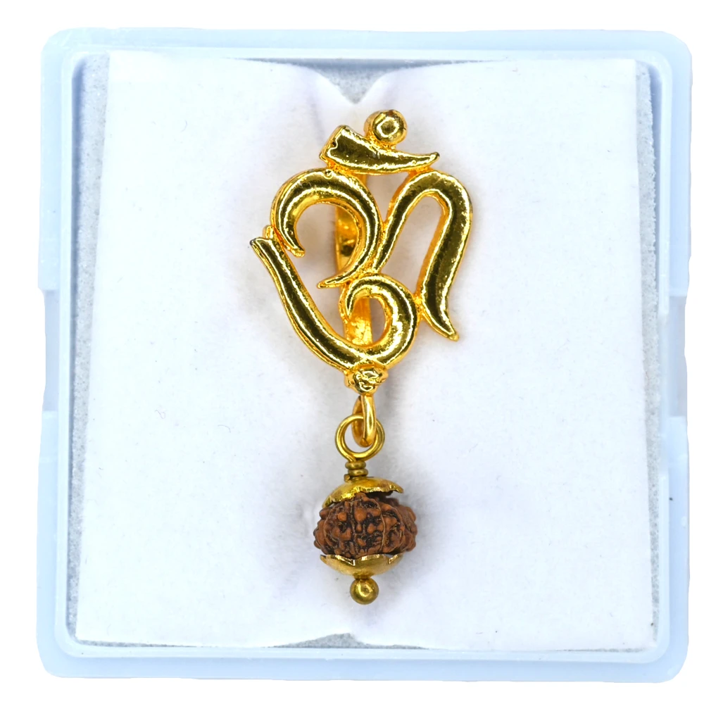 14 Mukhi Rudraksha OM Pendant (Gold)