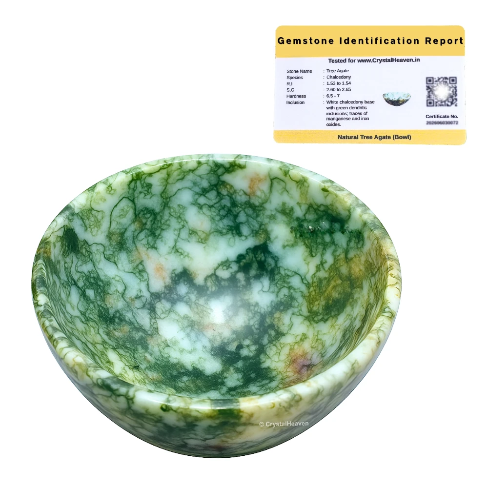 Tree Agate Crystal Bowl - 2 Inch