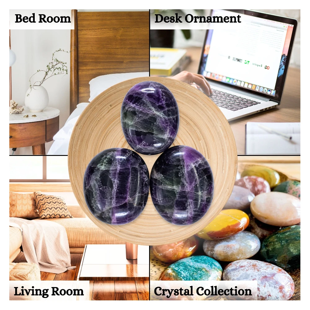Purple Fluorite Palm Stone