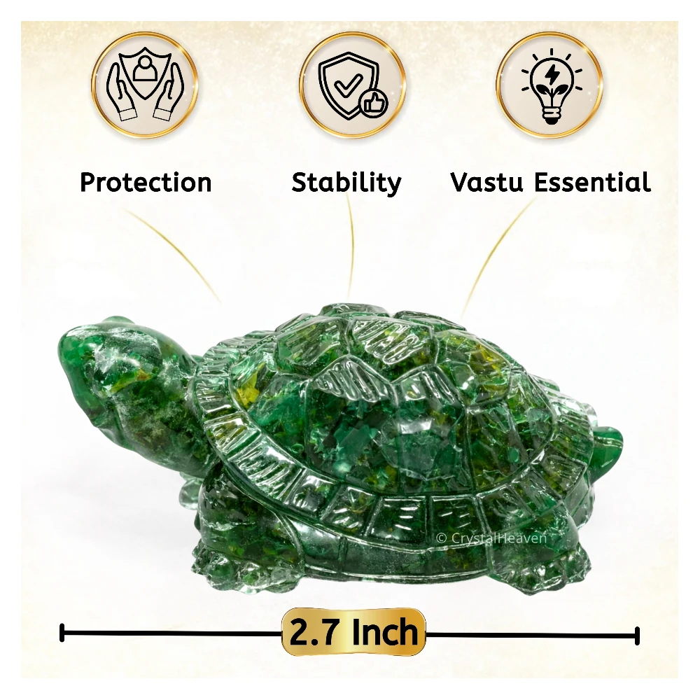 Green Aventurine Tortoise Kachhua