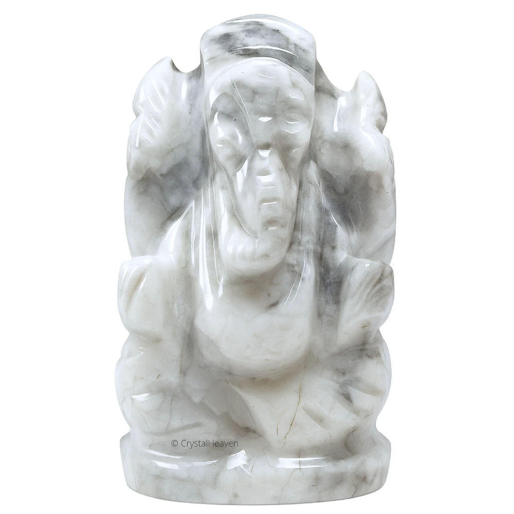 Howlite Crystal Ganesh Ganpati