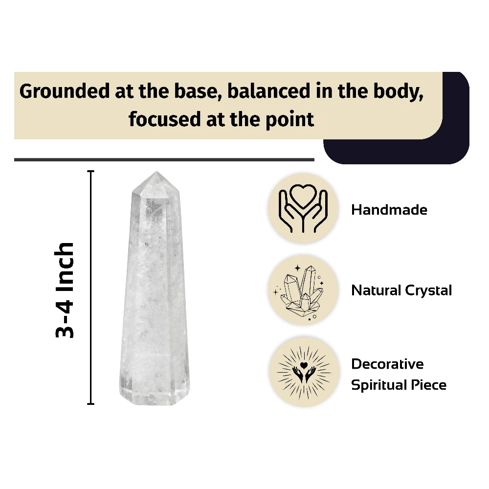 Clear Quartz Tower (3" to 4" Inch)