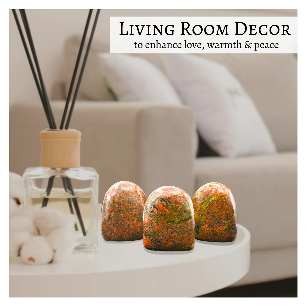 Unakite Standing Palm Stone (Regular)