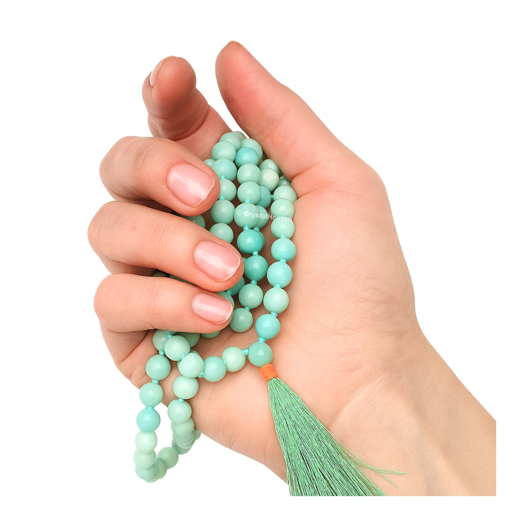 Amazonite Japa Mala (Hand Knotted)