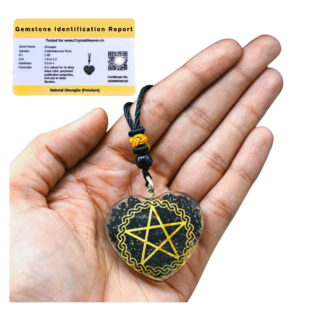Shungite Necklace - Star(Heart)