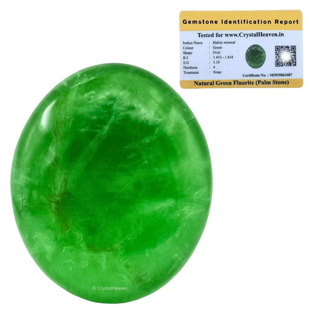 Green Fluorite Palm Stone