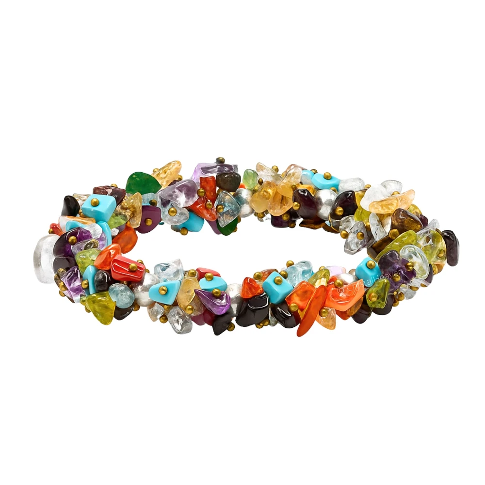 Mix Gemstone Chips Bead Bracelet