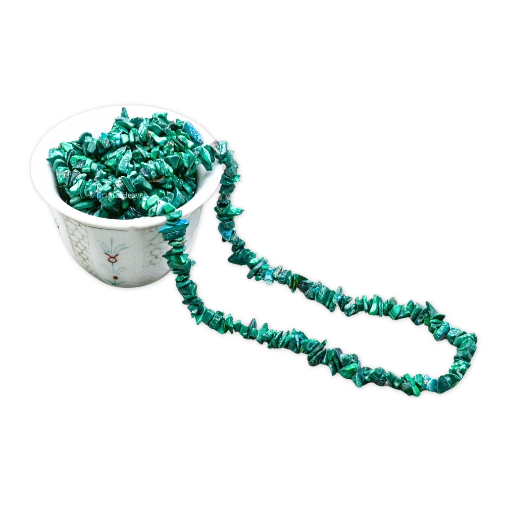 Malachite Chips - Pre Drilled