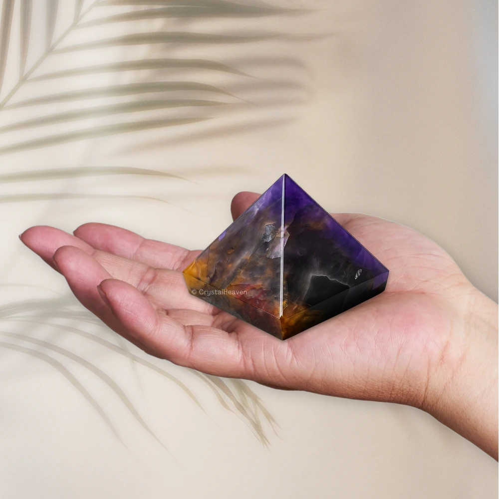 Amethyst Chevron Pyramid (2 Inch)