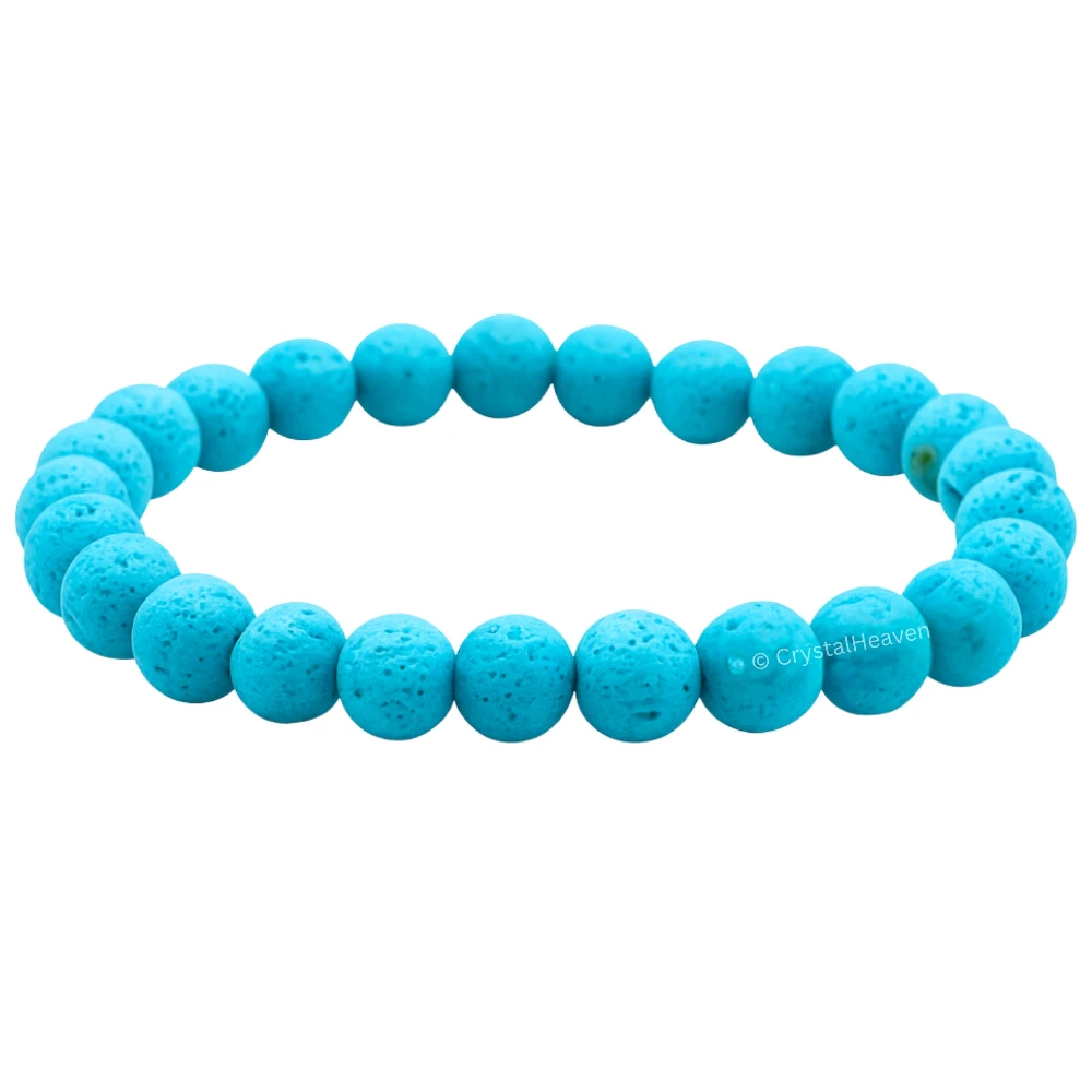 Turquoise Lava Stone Bracelet (Elastic)