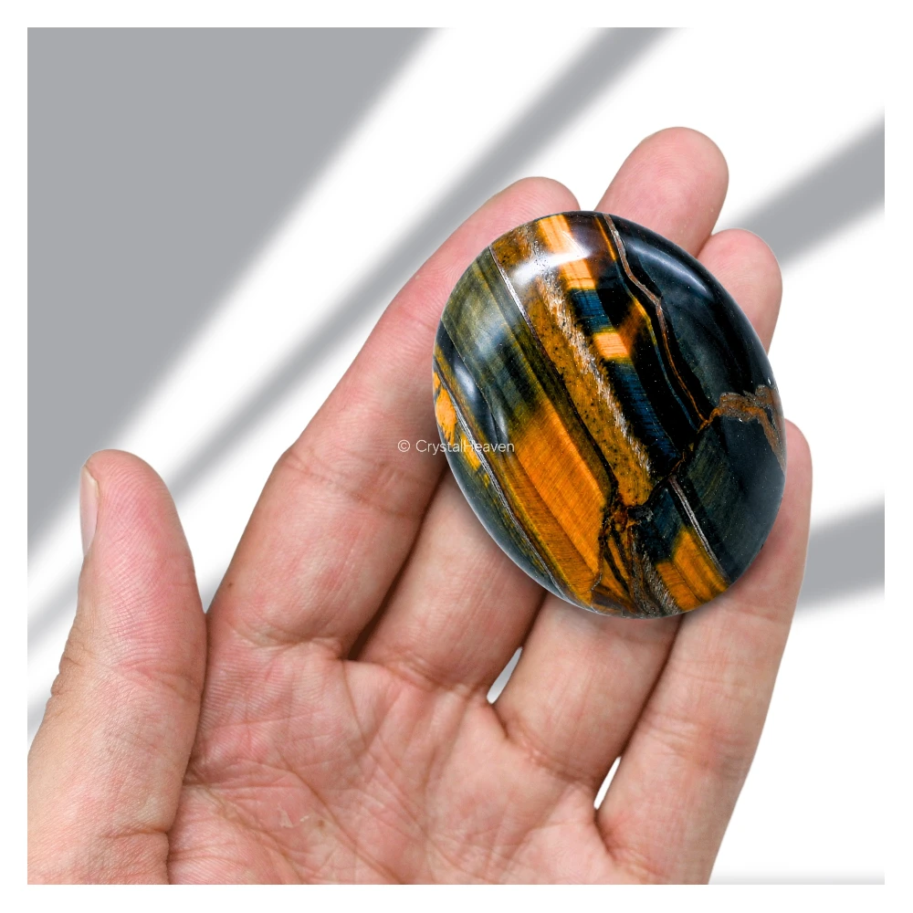 Multi Tiger Eye Palm Stone