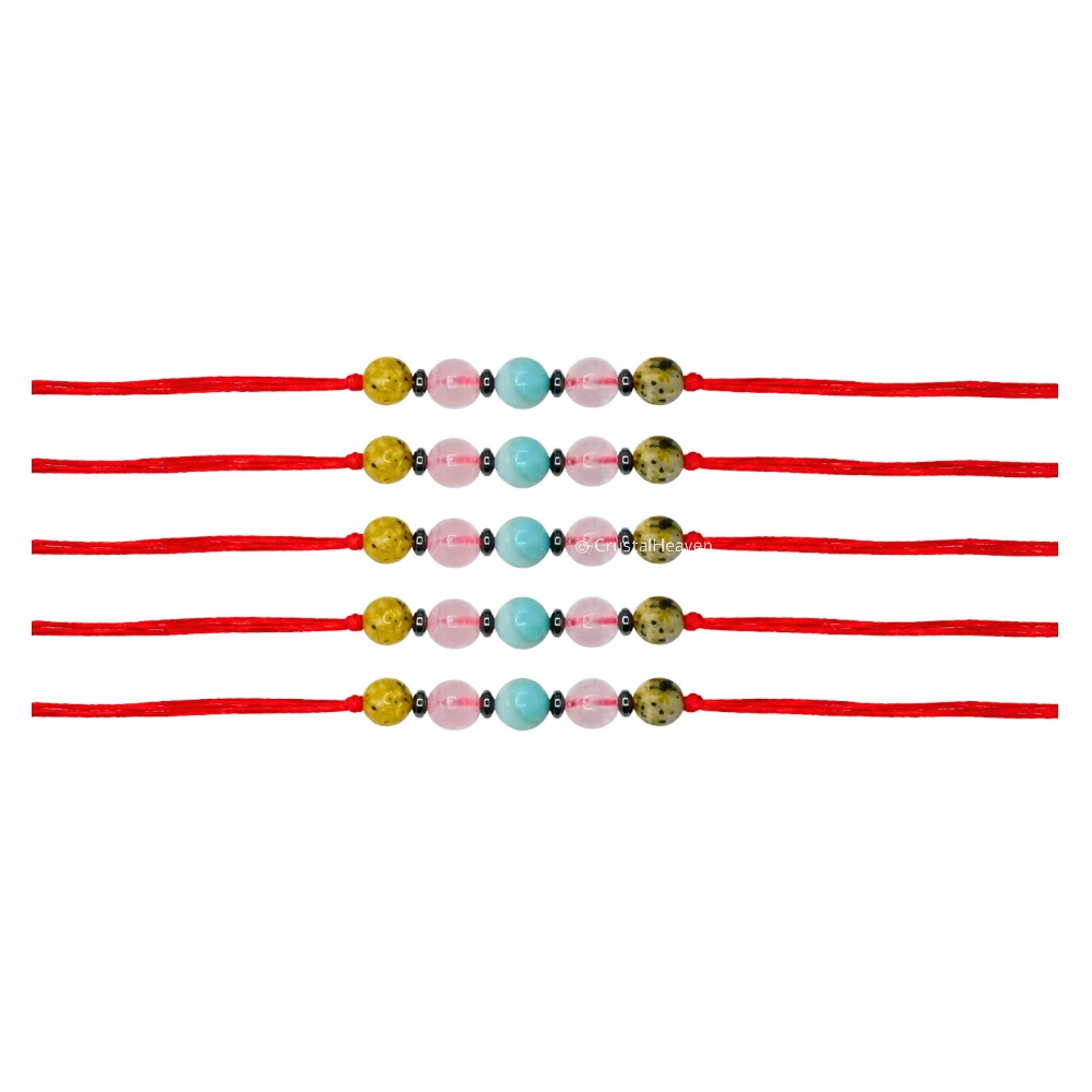 Love and Happiness Rakhi for Brother (Set of 5)