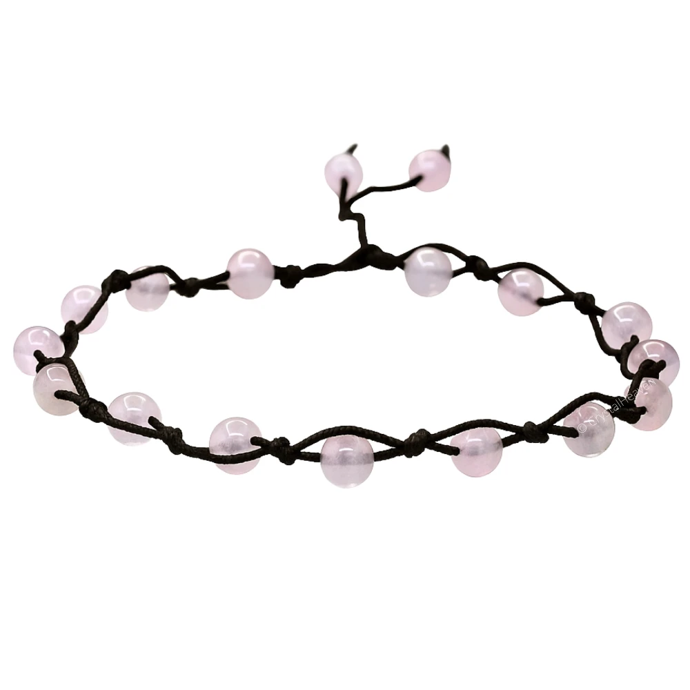Rose Quartz Anklet (Hand Knotted)