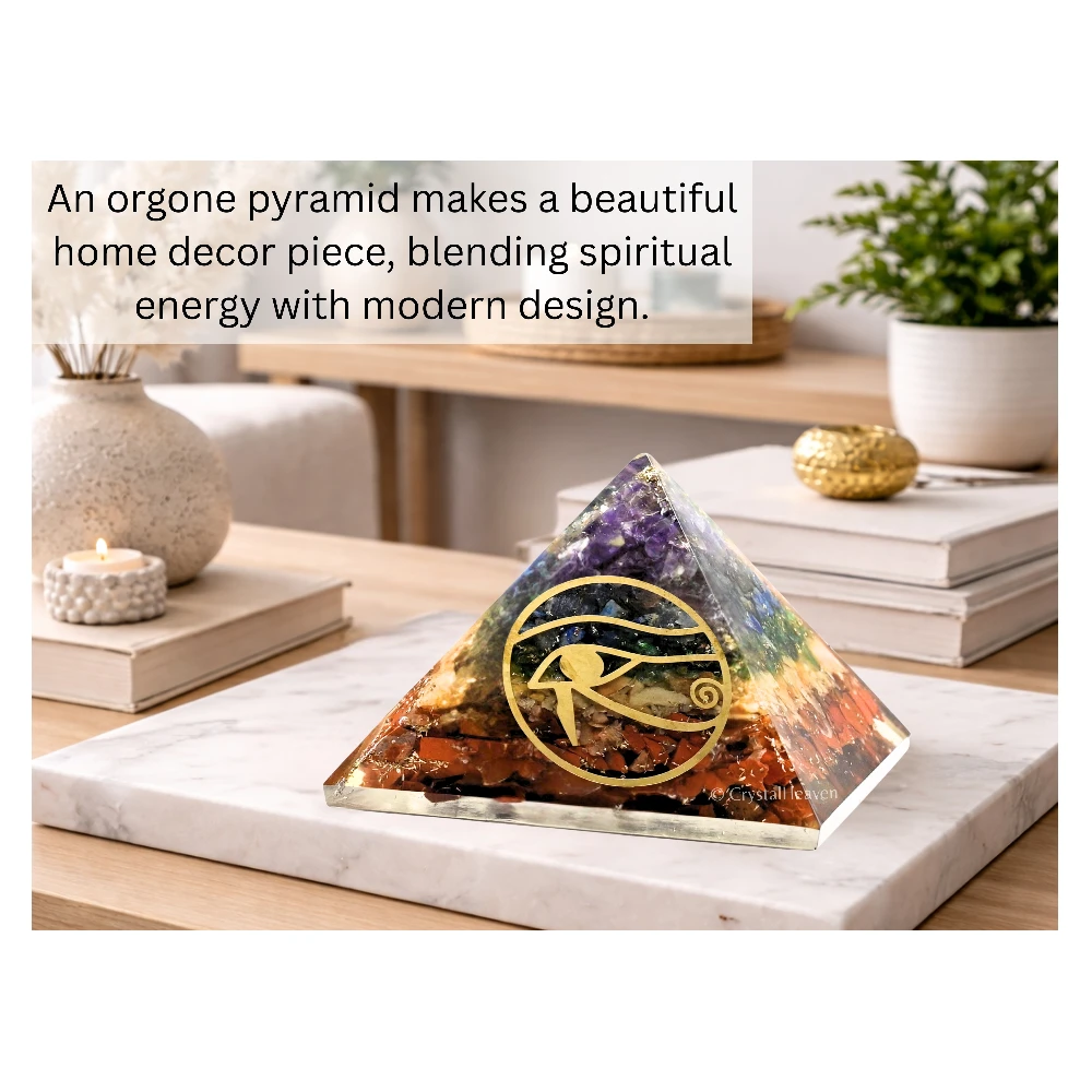 7 Chakra Orgone Pyramid (Horus Eye)