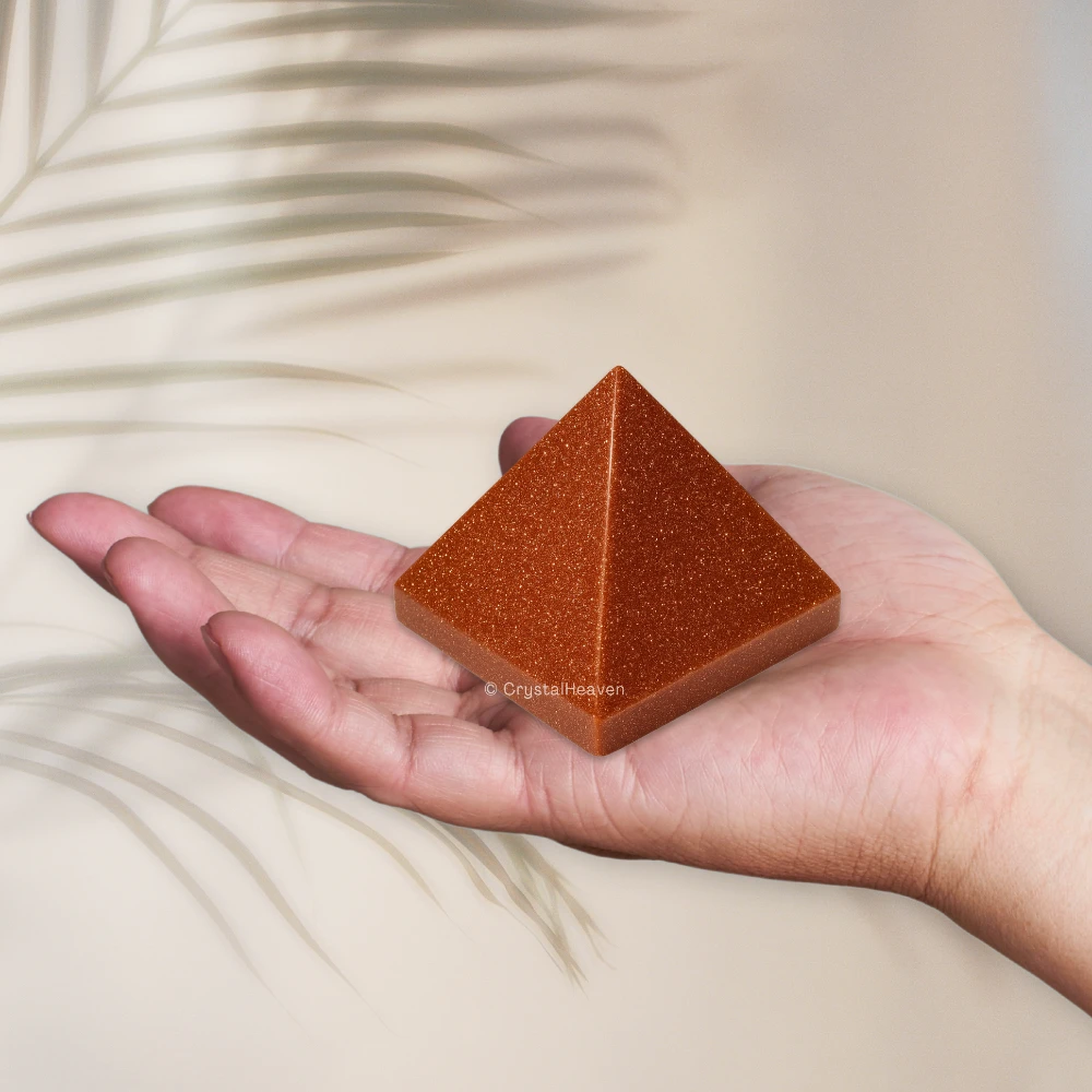 Red Goldstone Pyramid (1.5 Inch)